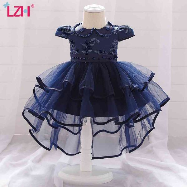 

girl's lzh new childrens clothing embroidery girls puff sleeve irregular net yarn tail princess dress wedding party dresses 1023, Red;yellow