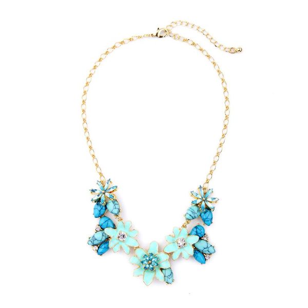 

chokers elegant temperament flower bohemia choker necklace for women statement collar accessories india short jewelry, Golden;silver