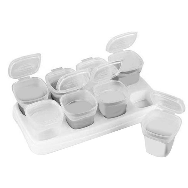 

baby jars,baby storage, containers, sprout cups reusable stackable storage with tray (9 pcs) cups, dishes & utensils
