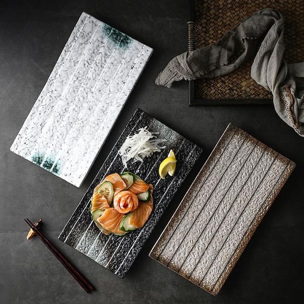 

dinnerware sets japanese style creative ceramic sushi plate sashimi special restaurant dishes retro tableware