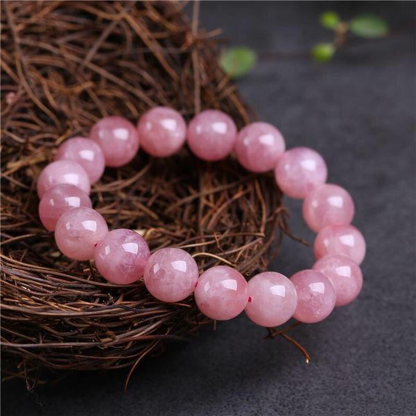 

beaded, strands wholesale pink rose powder crystal quartz natural stone streche bracelet elastic cord pulserase jewelry beads lovers woman g, Black