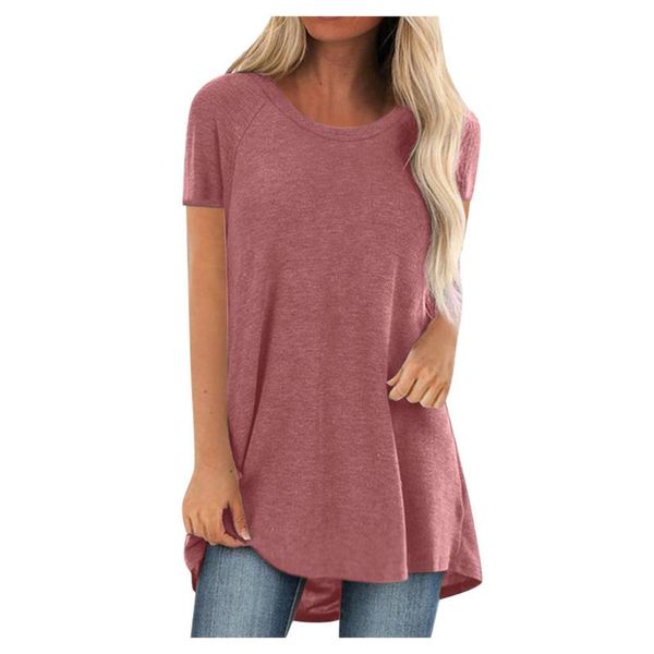 

women t-shirt summer fashion loose short sleeve round neck streetwear casual plus size 5xl women's, White