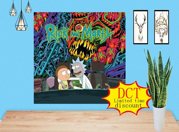 

rick and morty poster soundtrack album poster music cover silk art print