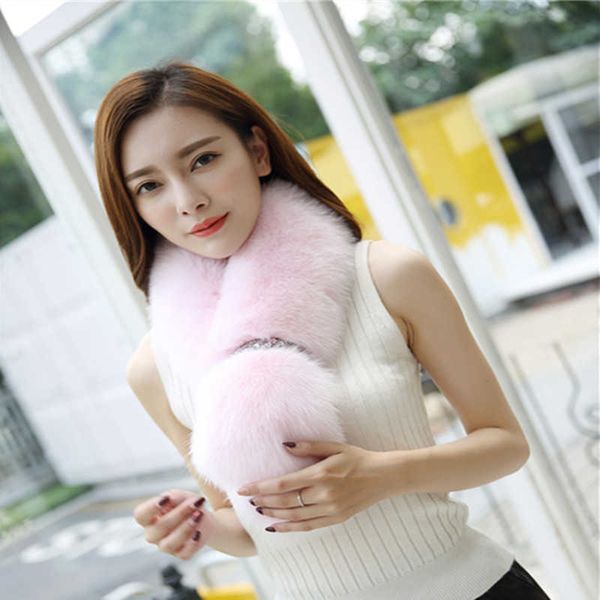 Preço de fábrica Novo 2019 Primavera 100% Bonito Fofo Fox Fur Quadrado Collar Mulheres Genuíno Couro Mulheres Moda Sólida Lenço Sólido para Lady H0923