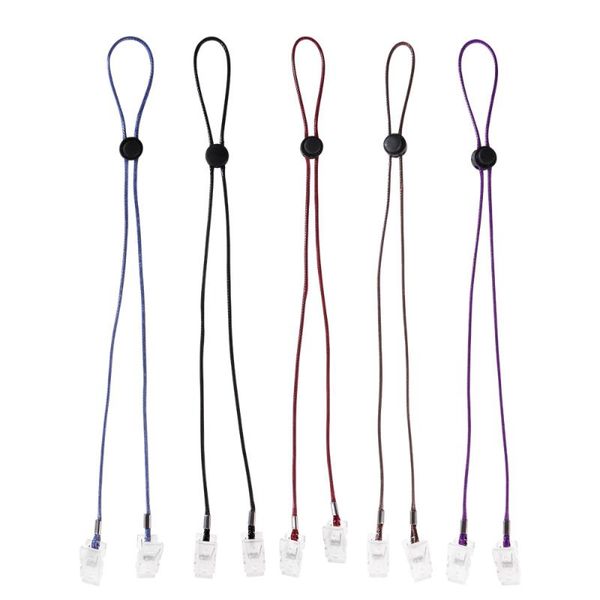 

5pcs napkin clip bib chain flexible lanyard holder rings