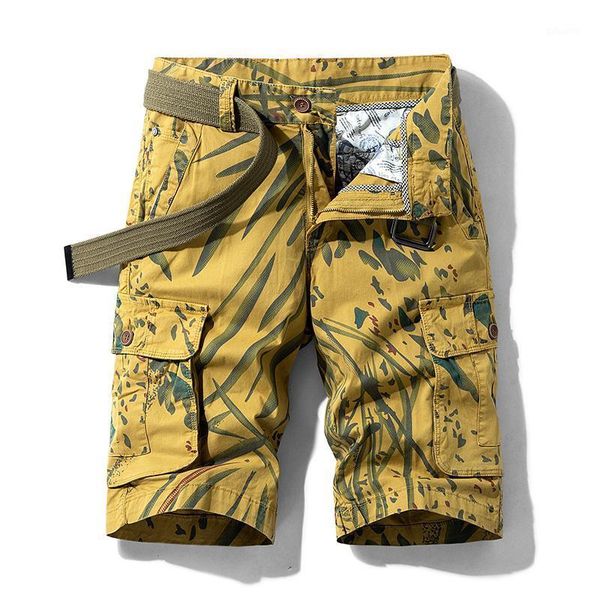 

men's shorts pure cotton summer mens cargo boys casual pocket streetwear plus size bermuda camouflage z103, White;black