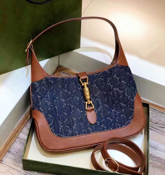

women fashion shoulder handbag messenger bag cross body luxurys designers bags casual tote denim fabric retro classic all match