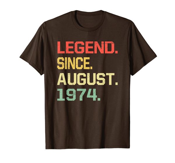 

Legend Since August 1974 T-Shirt- 45 Years Old Shirt Gift T-Shirt, Mainly pictures