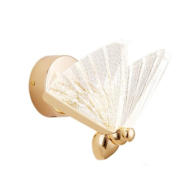 

wall lamp botimi butterfly led for decoration acrylic sconce bedside luminaira modern golden el bedroom lighting fixture