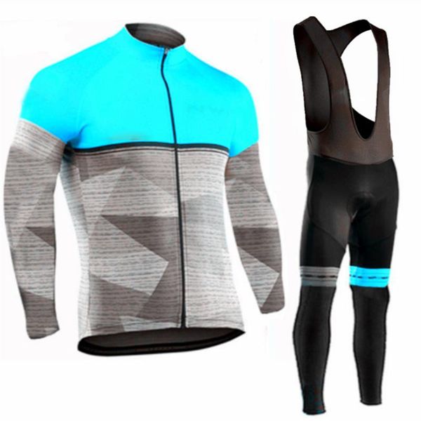 

spring and autumn long sleeve jerseys set cycling bicycle clothing mountain bike clothes sportswear wear suit racing sets, Black;blue