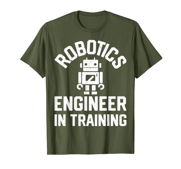 

robotics engineer in training funny men robot engineering t-shirt, White;black