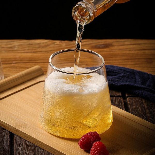 

wine glasses glass mugs japanese style same fuji mountain cup heat-resistant water bar ice coffee home drinkware