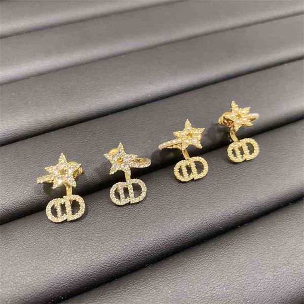 

special offer 75% off outlet online letter pearl 925 silver needle female earrings jewelry anti allergy high quality