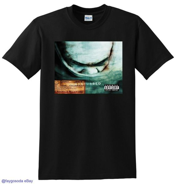 

disturbed t shirt the sickness vinyl cd cover small medium large or xl, White;black