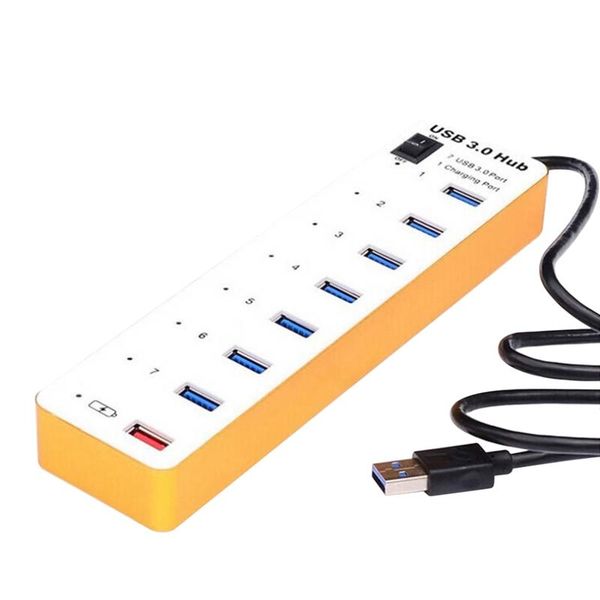 

hubs 3.0 usb adapter splitter 7-port hub docking station for lap, rechargeable