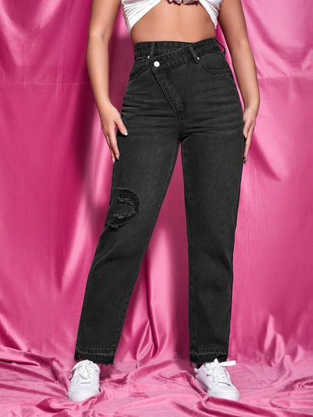 

high waist ripped skinny jeans y3ft#, Blue