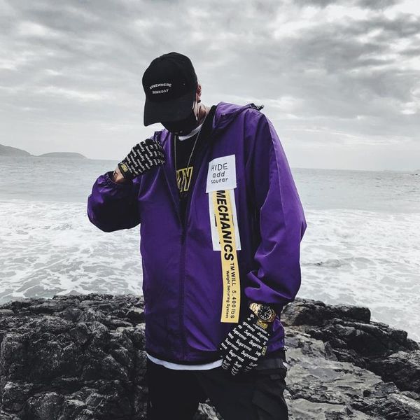 

men's jackets men summer hooded sunscreen jacket windbreaker hip hop clothing super-thin ultra-light zipper polyester causal youth, Black;brown