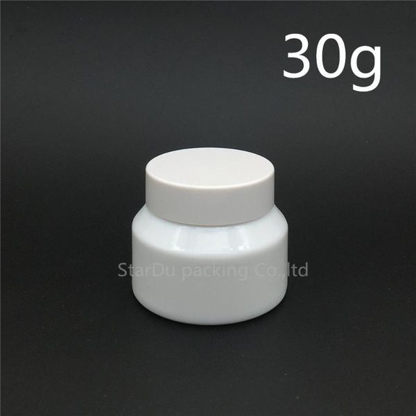 

storage bottles & jars empty 15g 30g white porcelain glass with lid, frost cream jars, high-quality cosmetic containers 100pcs/lot