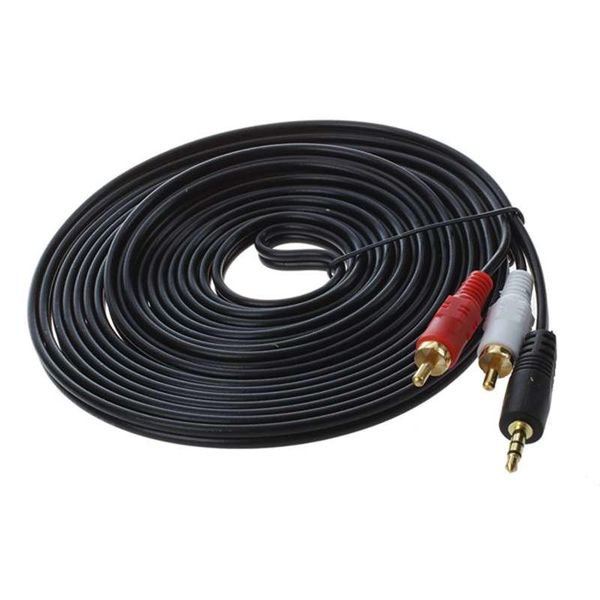 

5m jack cinch aux audio cable 3.5mm on 2 * rca plug cables & connectors