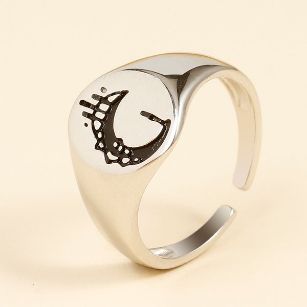 

ring men's creative personalized h ornaments from japan and south korea, Silver