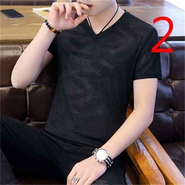 

t-shirt cotton thin summer trend slim casual f 210420, White;black