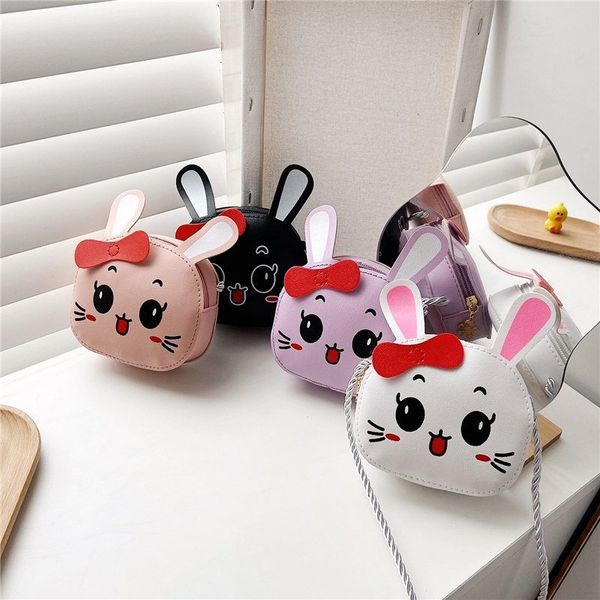 

children's bags, women's messenger cute coin purse card, Black