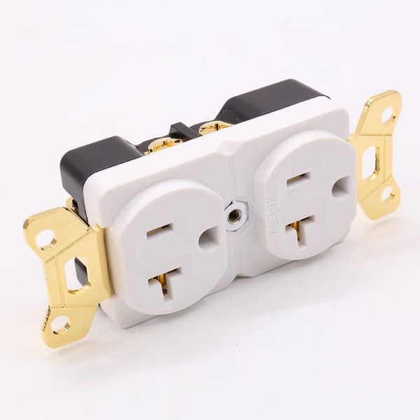 

smart power plugs hi-end beryllium copper gold plated ac receptacle wall outlet distributor