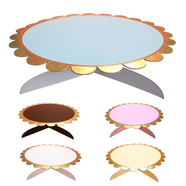 

other bakeware 4pcs paper cake tray flower shape single layer dessert pastry display party birthday wedding table decor