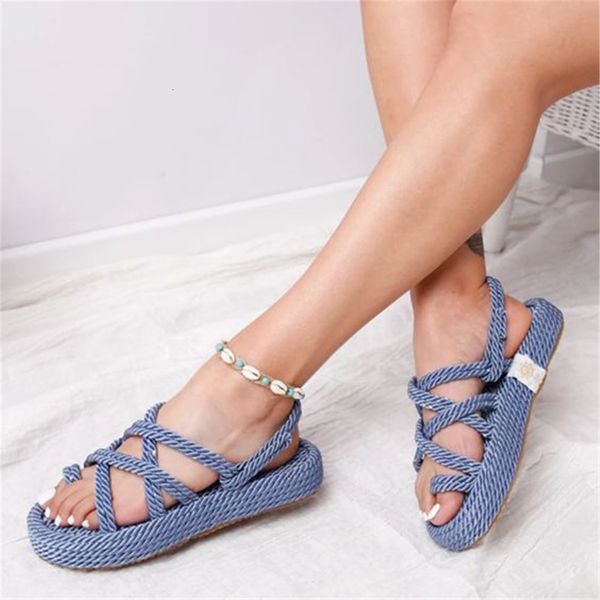 

sandals pre-sale large 43 for sale gladiator flat hemp with roma-style slide straw summer women's sandals shoes rxtl, Black