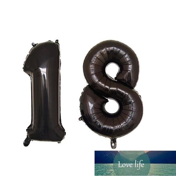 Banner palloncino nero da 40 pollici 18 21 30 40 50 60 Decorazione festa di compleanno Lettera di compleanno per adulti Numero Palloncino foil Bambini Globos LZ0231 Design esperto di prezzi di fabbrica