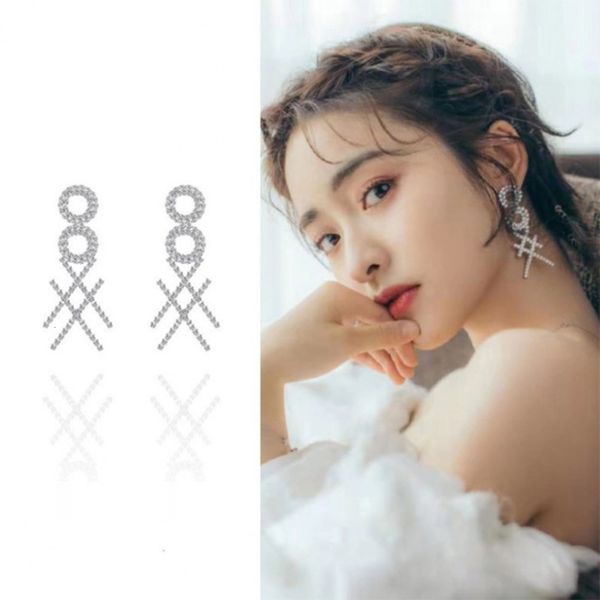 

s925 silver needle korean earrings: sister of the wind and waves, Black