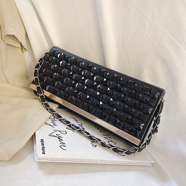 

evening bags new style dinner fashion dress versatile women's handmade inlaid diamond one shoulder hand banquet