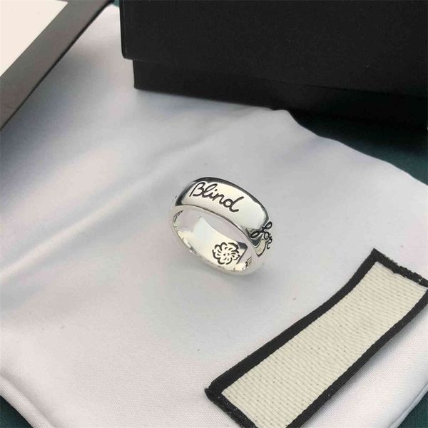 

antique blind for love fearless ring women's wide flower bird, Silver