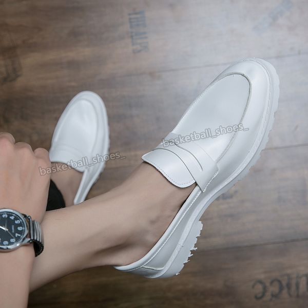 

luxury desgner men shoes formala genuine leather canvas platform men's crocodile male casual wedding partys loafers dress shoe size 38-, Black