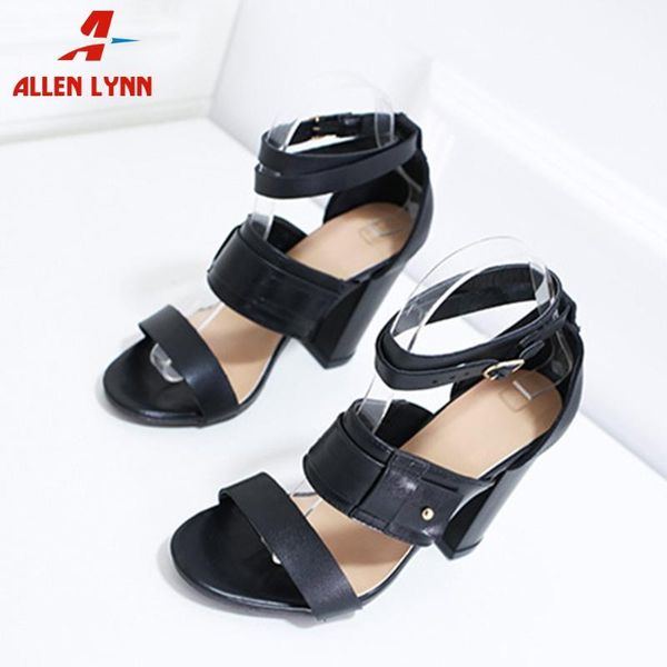 

sandals allen ladies fashion high heels shoes woman office elegant shallow women cool retro mixed-color, Black