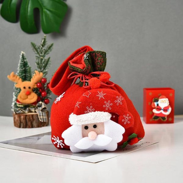 

gift wrap pouch nordic style useful easy to carry vivid cartoon xmas-themed bag