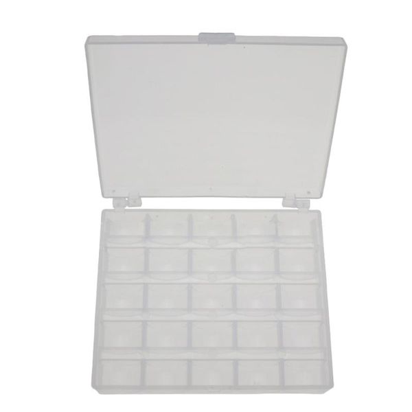 

other arts and crafts 25 slots empty bobbins spools box sewing machine bobbin case covers plastic storage for