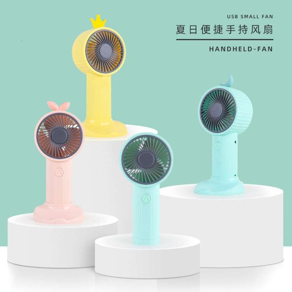 

fans handheld mini fan usb portable led lamp cartoon small gift student electric fan
