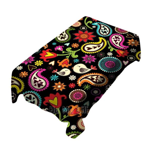 

table cloth folk art flower illustration tablecloth indoor and outdoor decoration