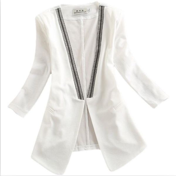 

women's suits & blazers plus size blazer women suit nice summer short sleeve slim coat female spring jacket black, White;black