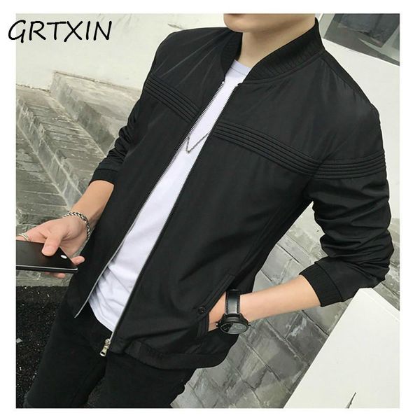 

men's jackets summer autumn fashion casual korean slim fit thin male jacket brand overcoat, Black;brown