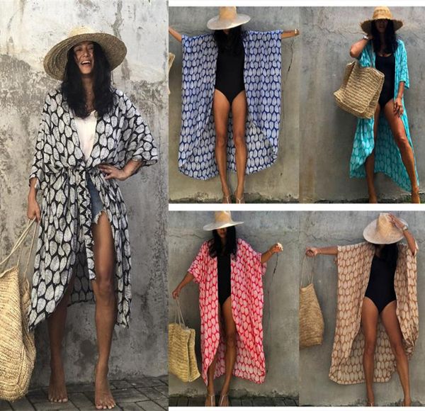 

casual dresses beachwear dress women elegant cardigan style saida de praia feminino 2021 boho chic long plus size clothes, Black;gray