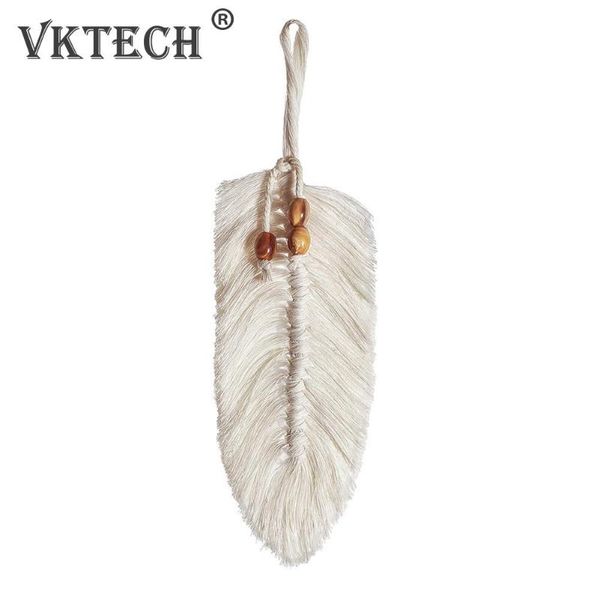 

macrame tapestry handmade art woven cotton rope leaf home wall hanging tassel decoration decorative objects & figurines