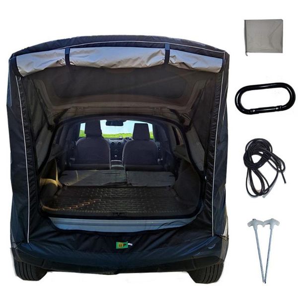 

tents and shelters car trunk tent outdoor self-drive tour tail extension sunshade rainproof bbq camping rear awning for suv hatchback