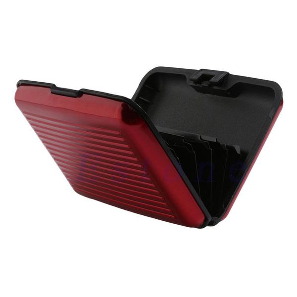 

wallets 28gd waterproof business id wallet holder aluminum metal pocket box case, Red;black