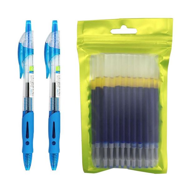 

gel pens 32pcs/lot retractable pen refills set 0.5mm black/blue/red ink replaceme press for school office writing stationery