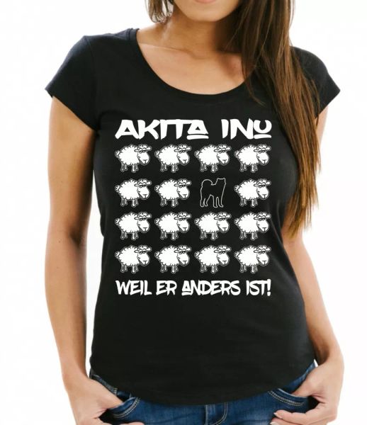 

Akita Inu Womens T-Shirt Black Sheep Women Dog Dogs Fashion, Mainly pictures