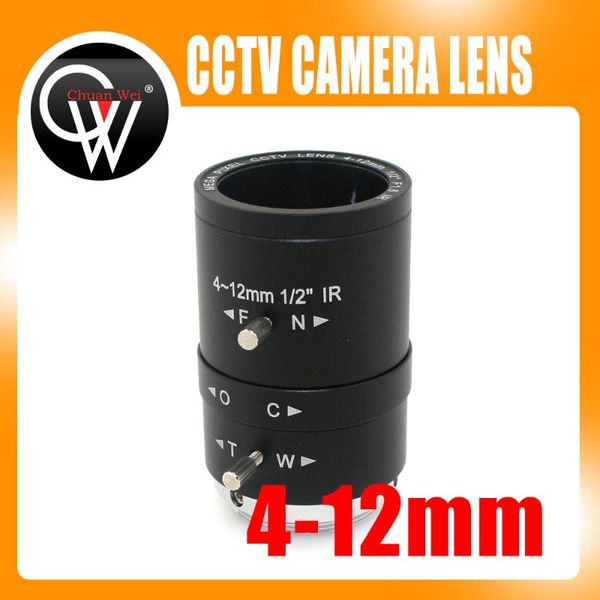 

4-12mm cs lens 1/2" ir mount varifocal manual iris cctv for security cameras box