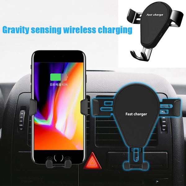 

car gravity cell phone mount wireless charger air vent clip smartphone bracket support fast charge for do mounts & holders