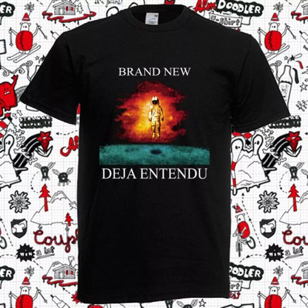 

brand new deja entendu logo men's black t-shirt size s to 3xl, White;black